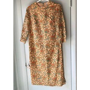 Vintage Gay Gibson Sheath Dress paisley pattern